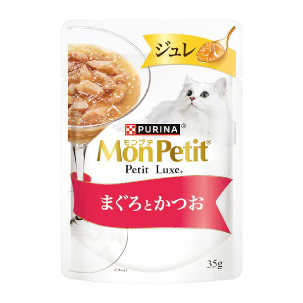 モンプチプチリュクス パウチ ジュレ まぐろとかつお 35g