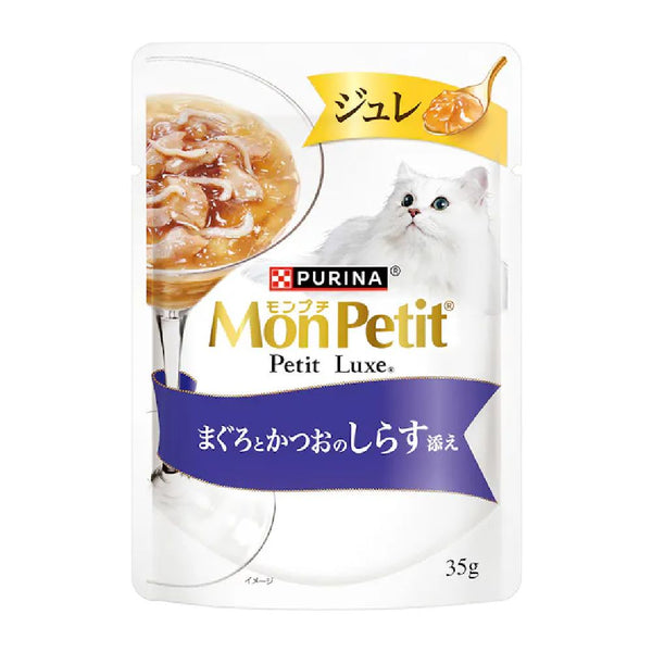 モンプチプチリュクス パウチジュレ まぐろとかつおのしらす添え 35g