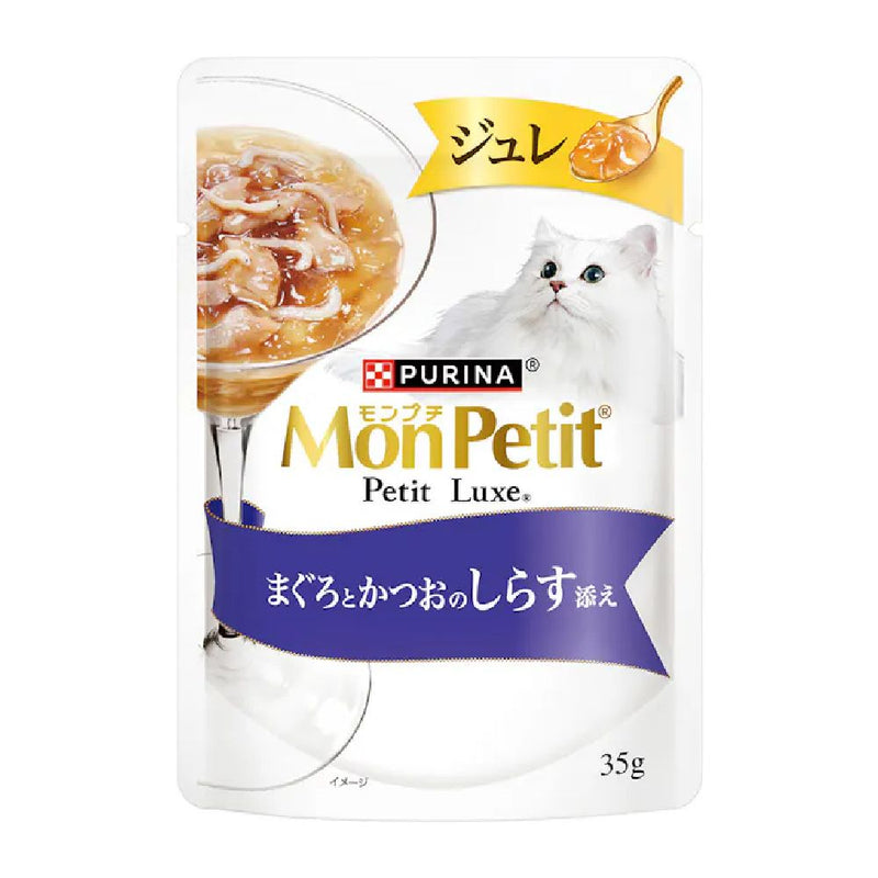 モンプチプチリュクス パウチジュレ まぐろとかつおのしらす添え 35g
