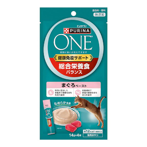 ピュリナワンキャットおやつ 健康免疫サポート 総合栄養食バランスまぐろペースト 56g