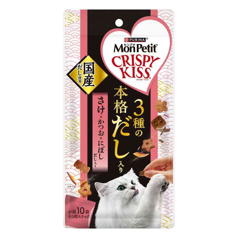 ネスレ日本 モンプチ クリスピーキッス 3種の本格だし入り さけ×かつお