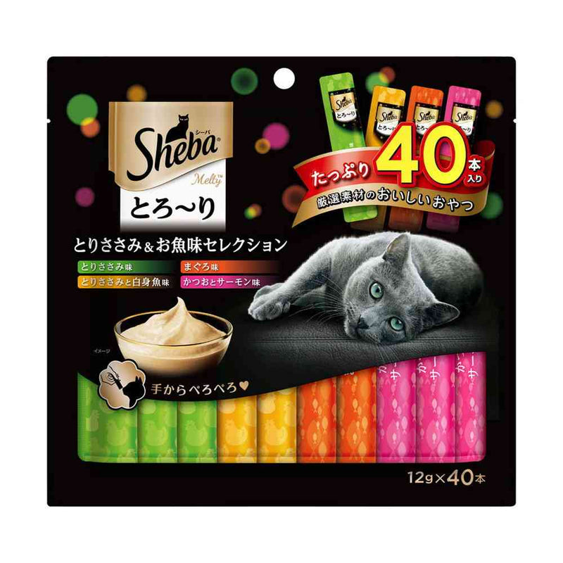 マースジャパンリミテッド シーバ とろ～り メルティ とりささみ＆お魚味セレクション 12g×40本