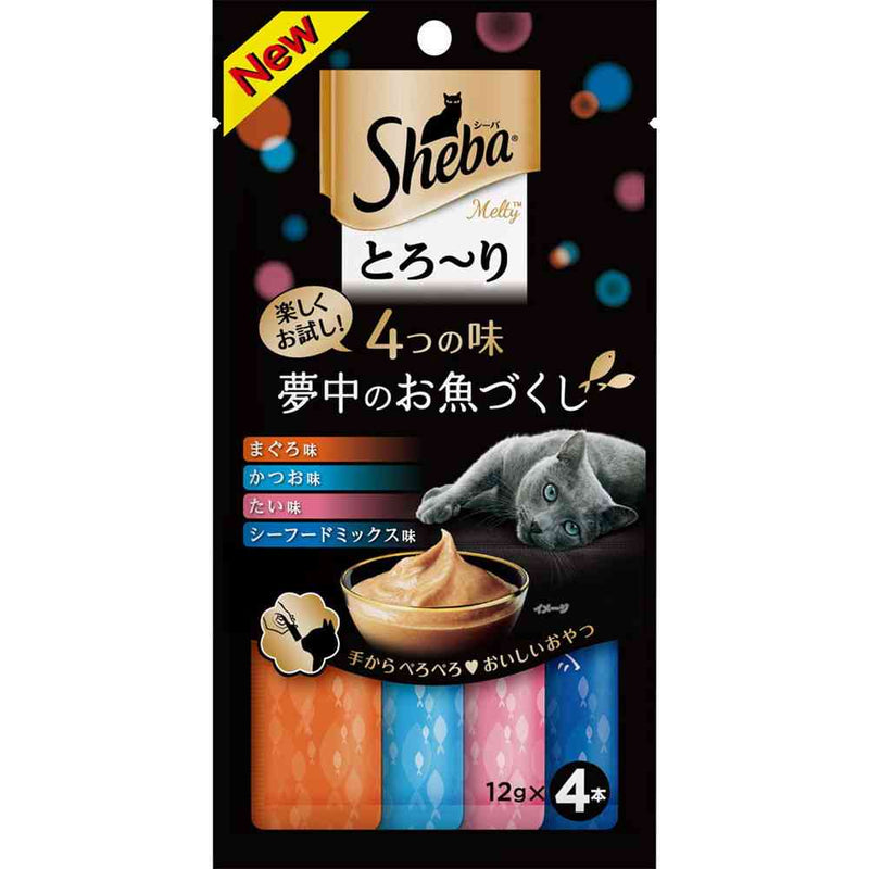 マースジャパンリミテッド シーバ とろ～り メルティ 4つの味 夢中のお魚づくし 12g×4本