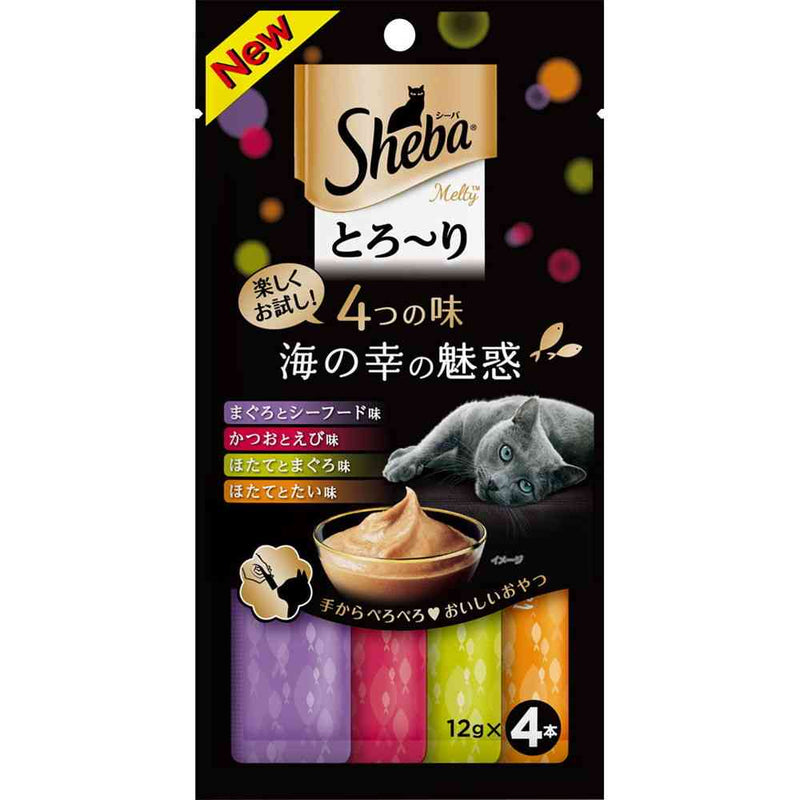 マースジャパンリミテッド シーバ とろ～り メルティ 4つの味 海の幸の魅惑 12g×4本