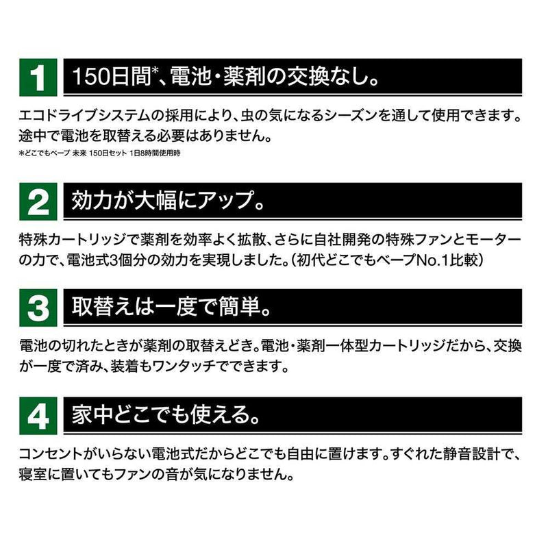 フマキラー どこでもベープ未来150日取替え用 2個