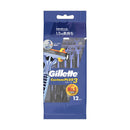 ジレット カスタムプラス3 髭剃り スムース 12本入