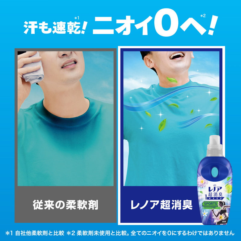 P&amp;G Lenoir Super Deodorant 1week Sports Deo X Fresh Citrus 蓝色身体 530mL