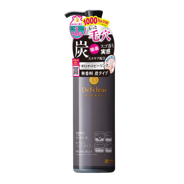 Meishoku DET Clear Peeling Jelly Charcoal Type Unscented 180ml