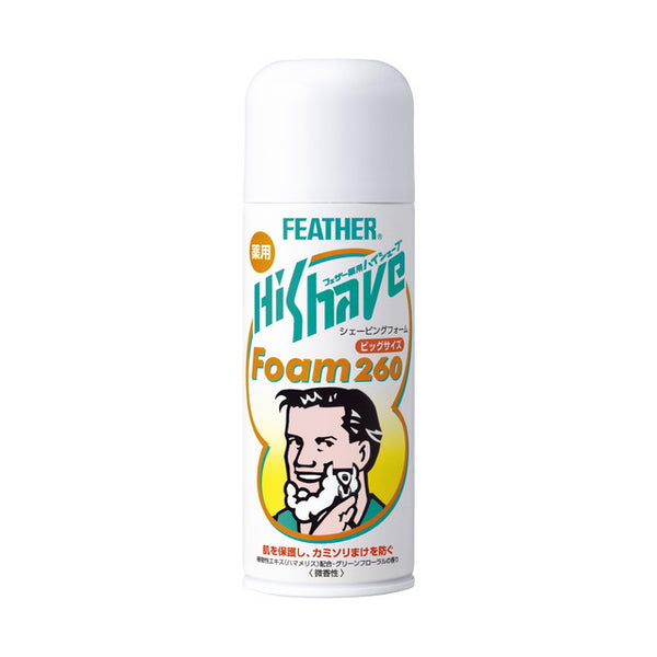 [Quasi-drug] Feather Safety Razor Medicated High Shave Foam 260g