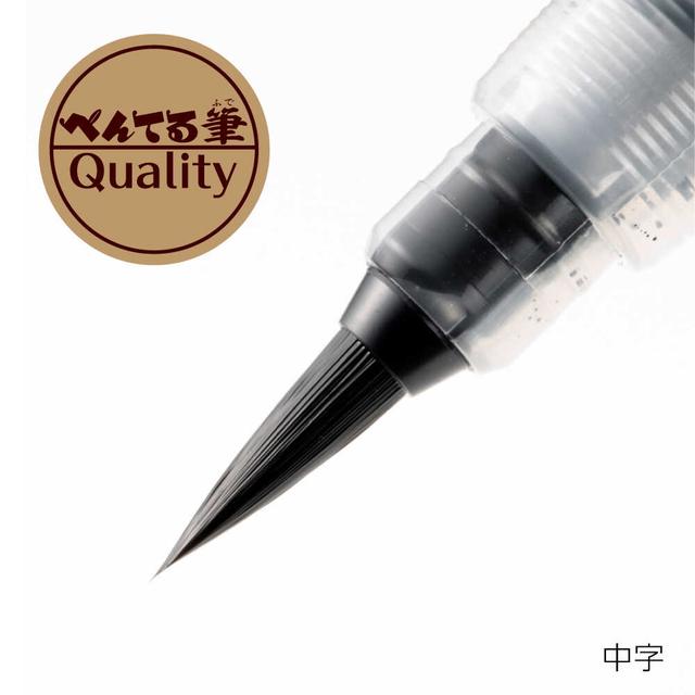 Pentel 画笔笔 Pentel 画笔中号笔尖黑色 XFL2L 1 件