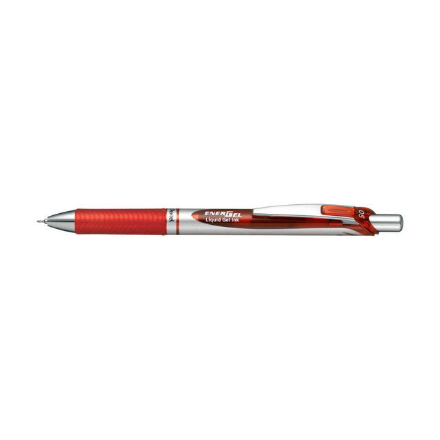 Energel 0.5mm silver shaft red