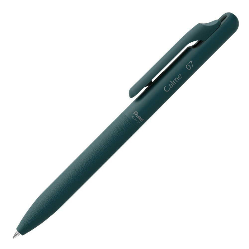 ぺんてる 油性ボールペン Calme カルム 0.7mm ターコイズブルー軸 黒 BXA107S-A 1本