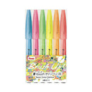 ぺんてる 筆タッチサインペン 限定 Neon Color Edition  6色 SES15C-LM6STE 1セット