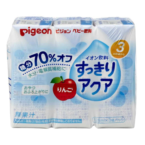 ◆ピジョン すっきりアクア りんご 125ml×3コ