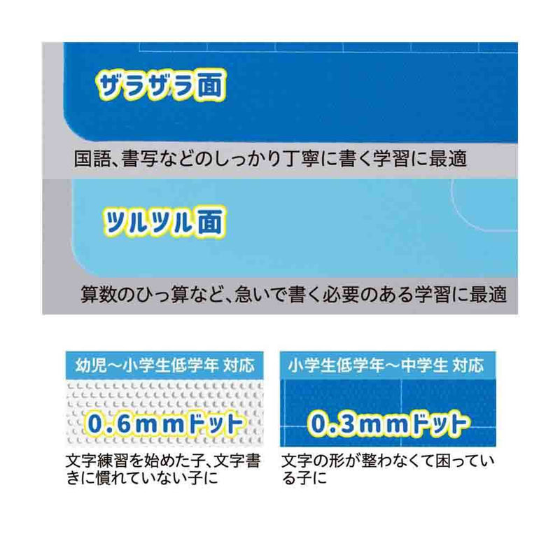 レイメイ藤井 魔法のザラザラ下じきB5（0.3mmドット） 青 1個入