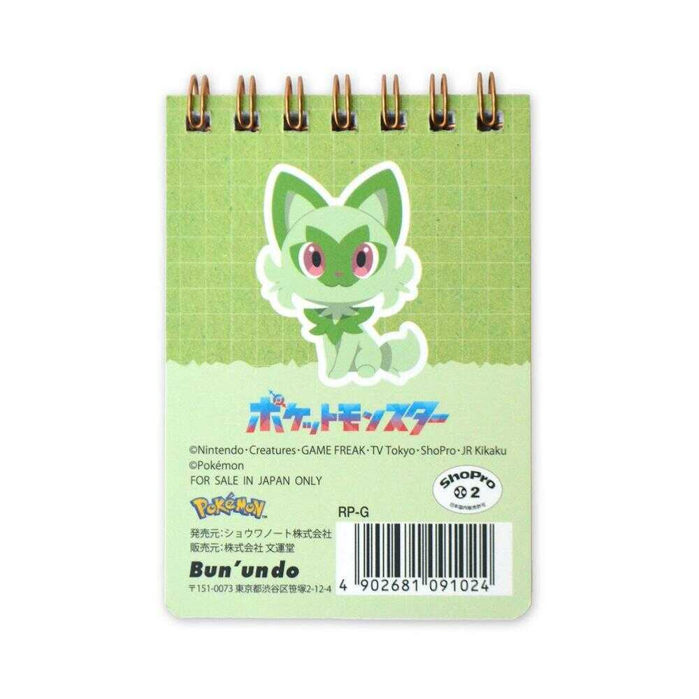 韓国　ポケモン　ノート　メモ帳　みがわりDAETA CHULDONG 文運堂 ポケモンA7ミニリングメモ ニャオハ 1冊60枚