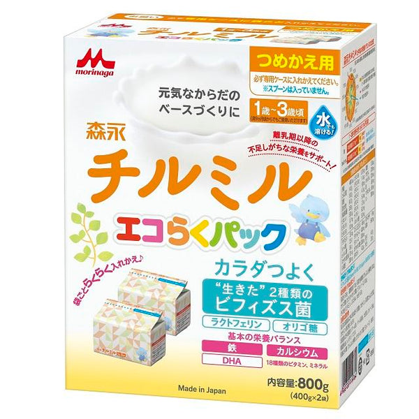 ◆森永乳業 チルミル エコらくパック 詰め替え用 800g