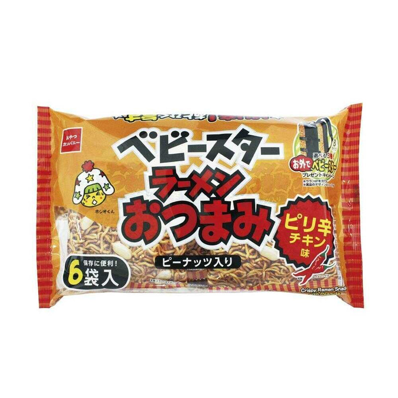 ◆おやつカンパニー ベビースターラーメンおつまみピリ辛チキン味６袋入 138g(23g×6袋)