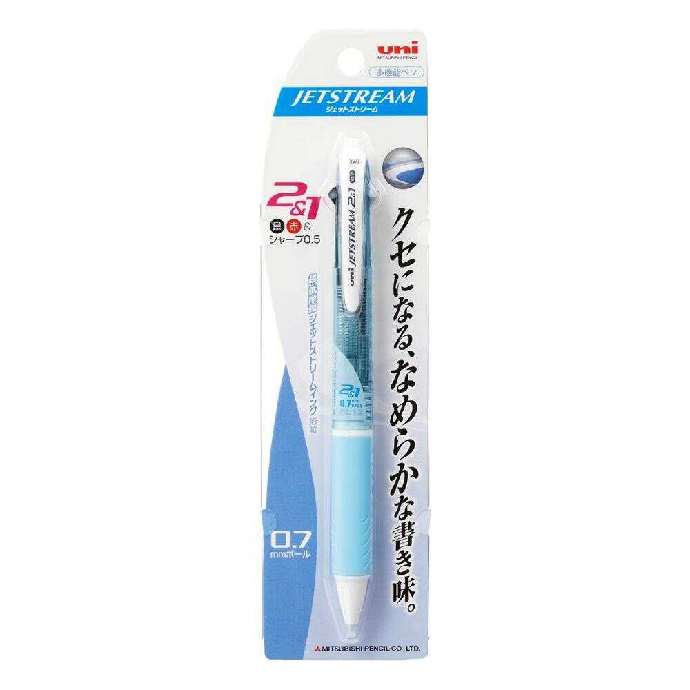 三菱鉛筆 ジェットストリーム 多機能ペン2＆1 水色 0.7mm 1本