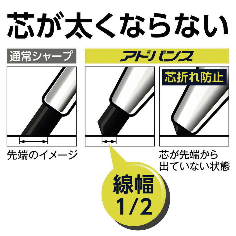 三菱鉛筆 クルトガアドバンス 0.5mm ライムグリーン 1本