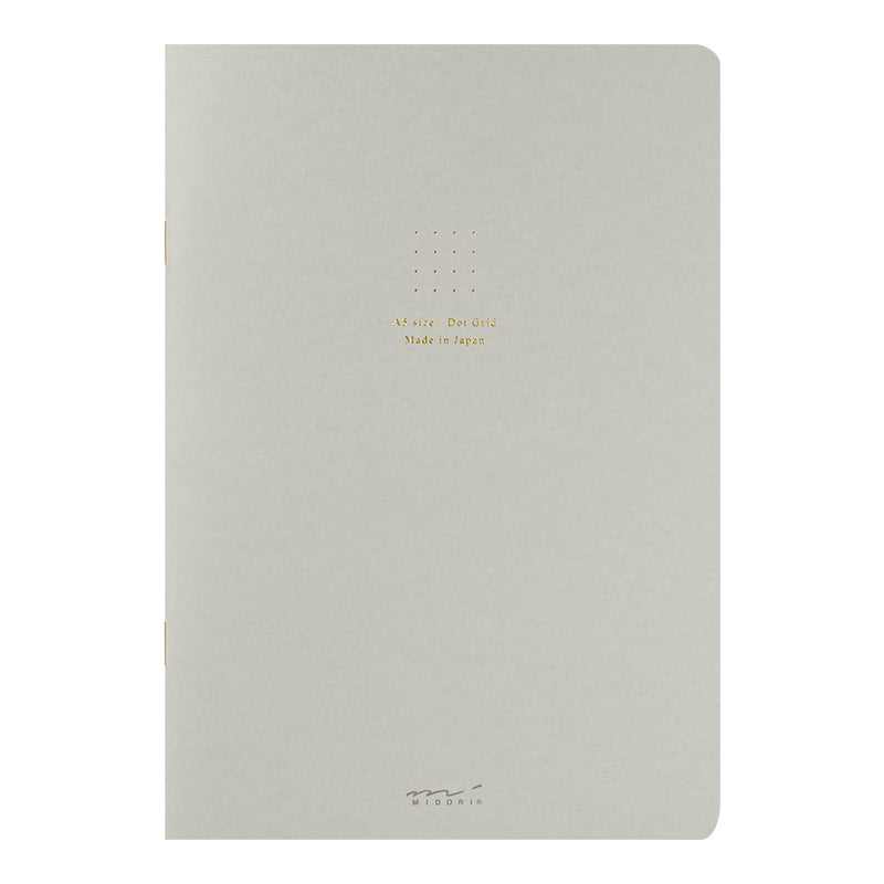 ミドリ ノート＜A5＞ カラー ドット方眼 グレー 1冊