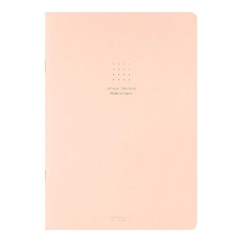 ミドリ ノート＜A5＞ カラー ドット方眼 ピンク 1冊