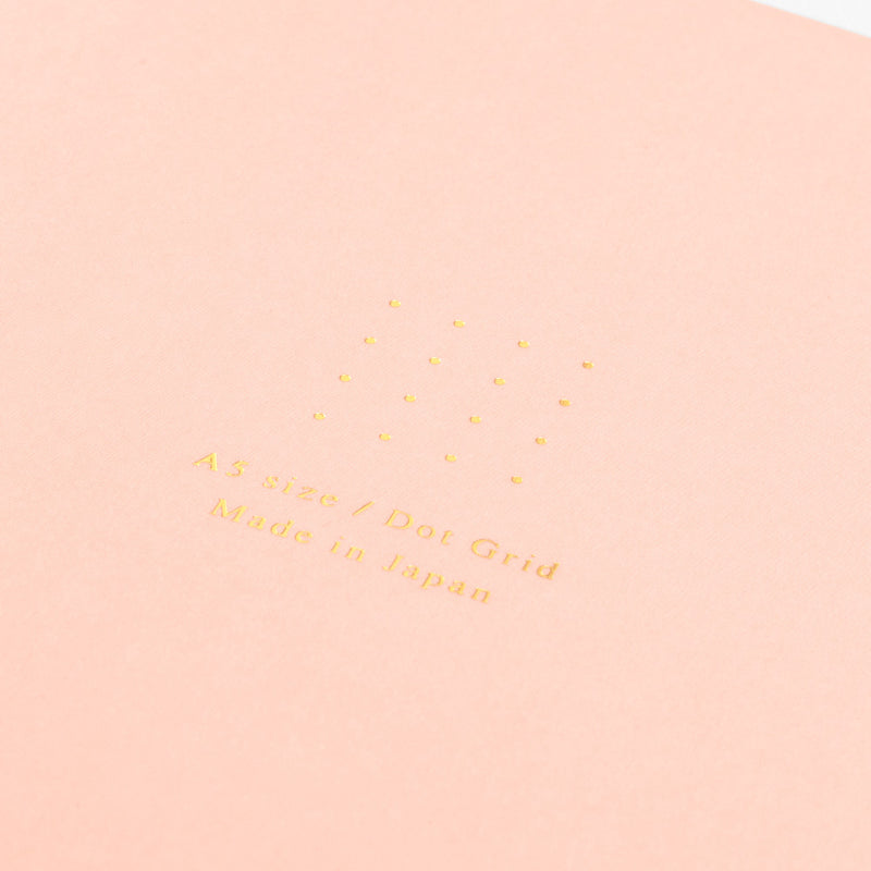 ミドリ ノート＜A5＞ カラー ドット方眼 ピンク 1冊