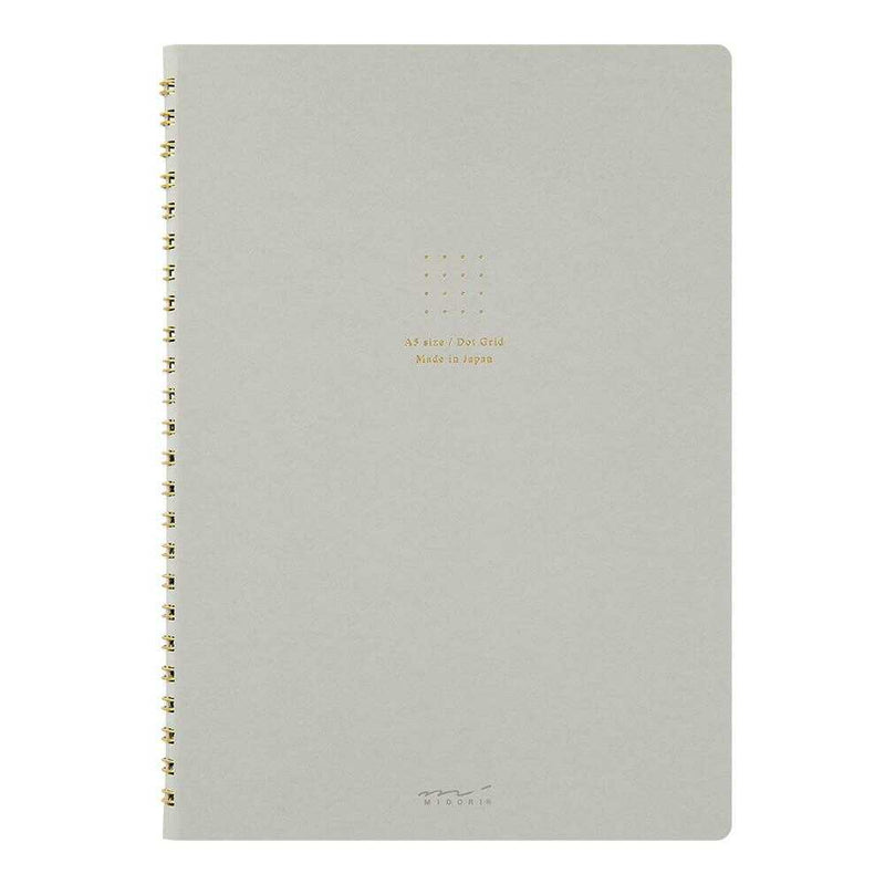 ミドリ リングノート＜A5＞ カラー ドット方眼 グレー 1冊