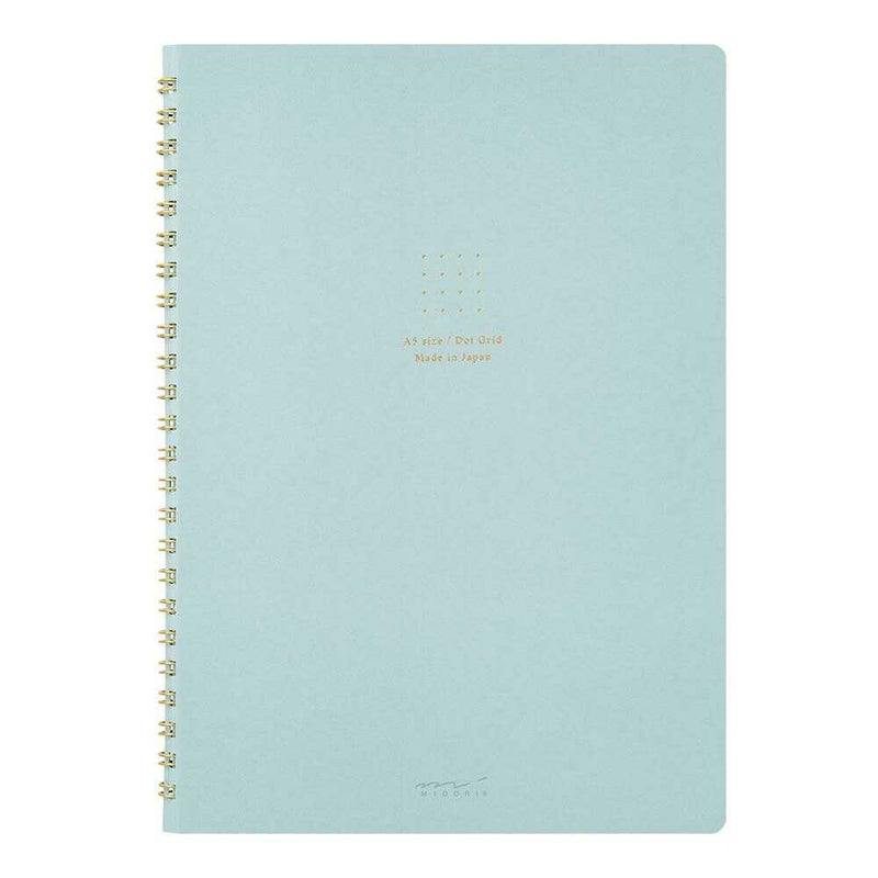 ミドリ リングノート＜A5＞ カラー ドット方眼 青 1冊