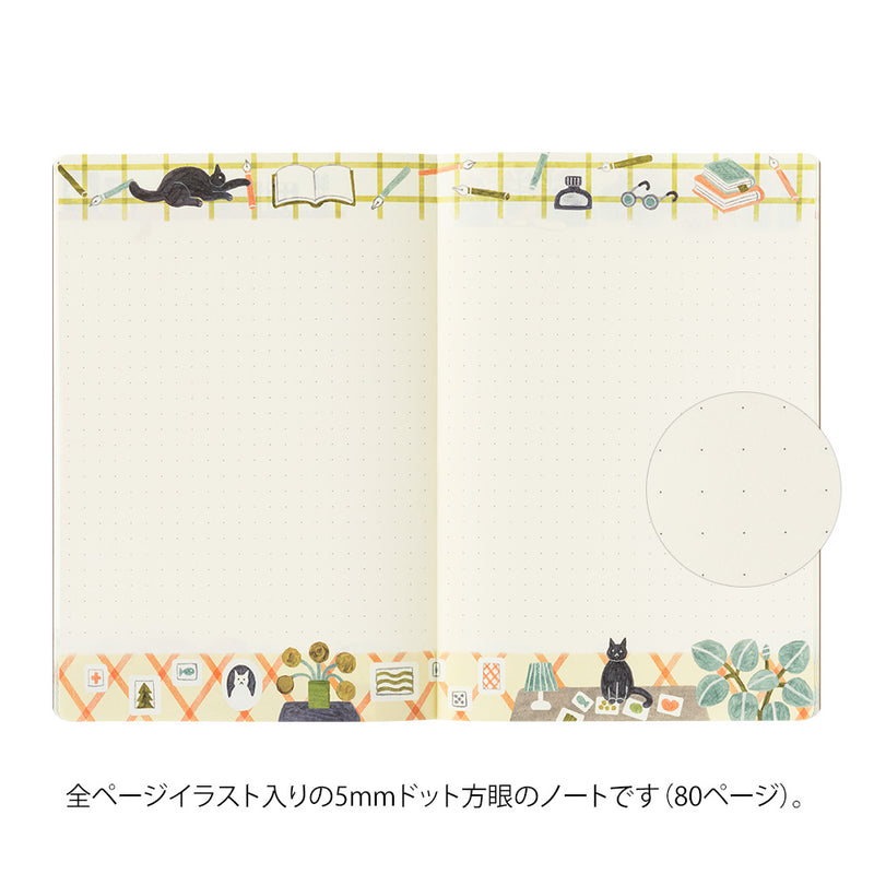ミドリ ノート＜B6＞ ゆるログ ネコ柄 1冊