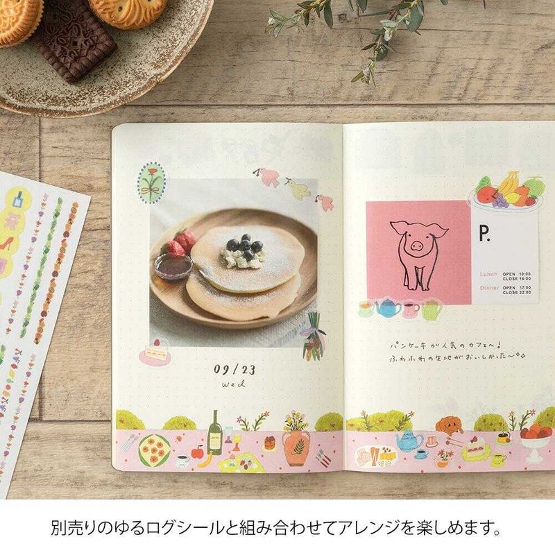 ミドリ ノート＜B6＞ ゆるログ マイライフ柄 1冊