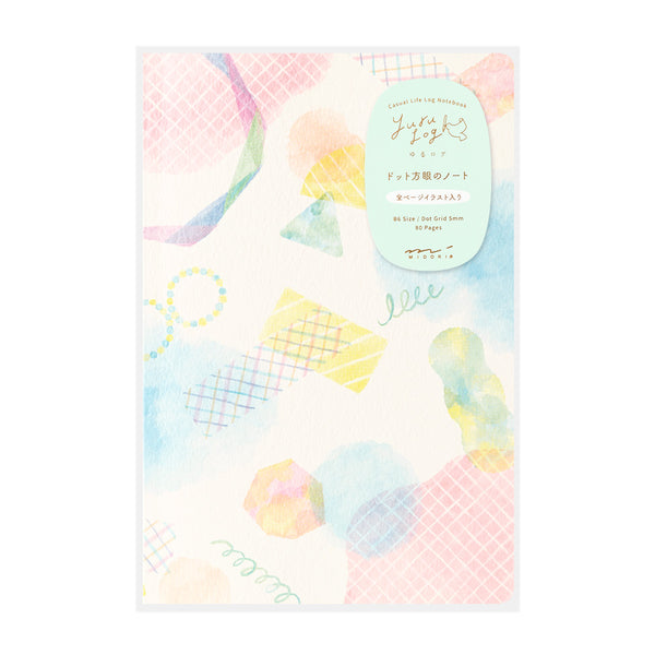 ミドリ ノート＜B6＞ ゆるログ 水彩柄 1冊