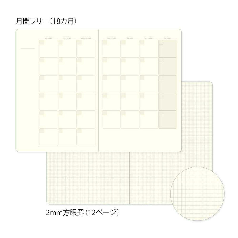 ミドリ ノート＜B6＞ ゆるログ 月間フリー 1冊