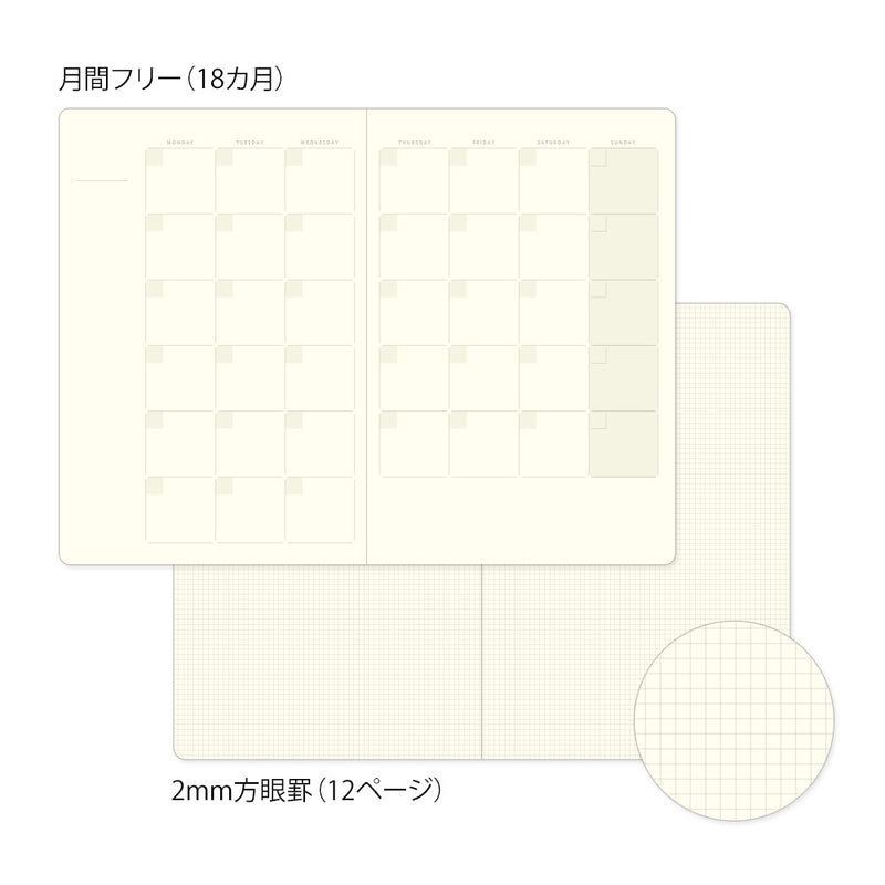 ミドリ ノート＜B6＞ ゆるログ 月間フリー 1冊