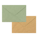 ミドリ 封筒 しあわせをはこぶ手紙 木の実柄 2色×3枚