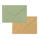 ミドリ 封筒 しあわせをはこぶ手紙 木の実柄 2色×3枚