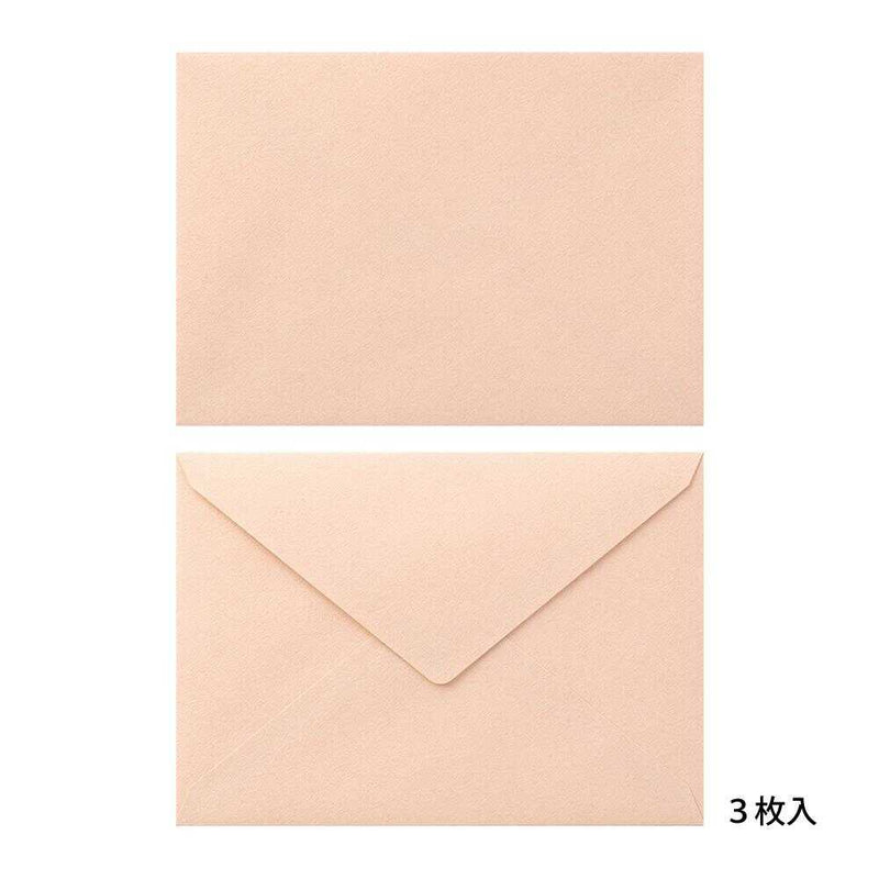 ミドリ 封筒 しあわせ 道の草花柄 6枚（2色×3枚）