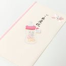 ミドリ 金封 ご出産祝 哺乳瓶柄 ピンク 1枚（中袋付）