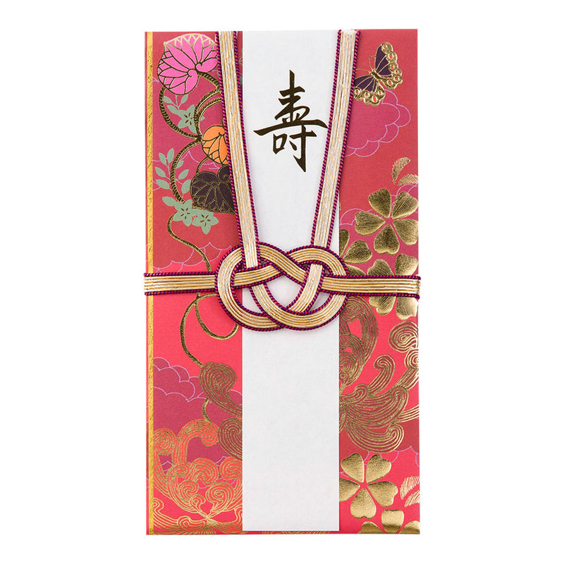 ミドリ 金封 結婚祝 打掛柄 赤 1枚入（中袋付）
