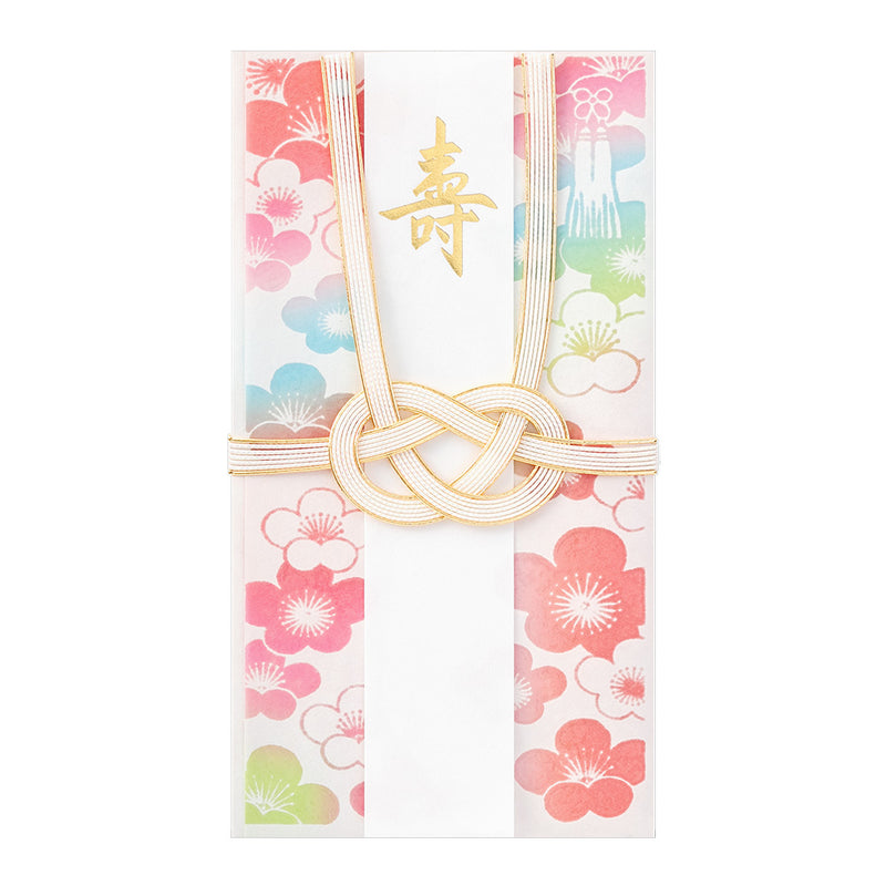 ミドリ 金封 結婚祝 華色透かし 梅柄 1枚入（中袋付）