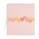 ミドリ カラー色紙 二つ折り リボン付ハート柄 1枚