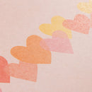 ミドリ カラー色紙 二つ折り リボン付ハート柄 1枚