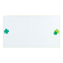 ミドリ カラー色紙 二つ折り リボン付クローバー柄 1枚