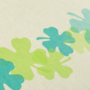 ミドリ カラー色紙 二つ折り リボン付クローバー柄 1枚