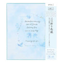 ミドリ カラー色紙 二つ折り 青い鳥柄 1枚