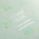 ミドリ カラー色紙 二つ折り クローバー柄 1枚