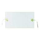 ミドリ カラー色紙 両開き リボン付クローバー柄 1枚