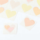 ミドリ カラー色紙 寄せ書きシール付 ハート柄 1枚