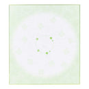 ミドリ カラー色紙 寄せ書きシール付 クローバー柄 1枚