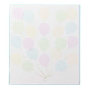 ミドリ カラー色紙 寄せ書きシール付 半透明 風船柄 1枚